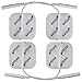 Electrodes compatibles electrostimulation TENS EMS - 4 électrodes pads - connexion à fil 2 mm - 4 x 4 cm - patch pour electrostimulateurs TENS et EMS