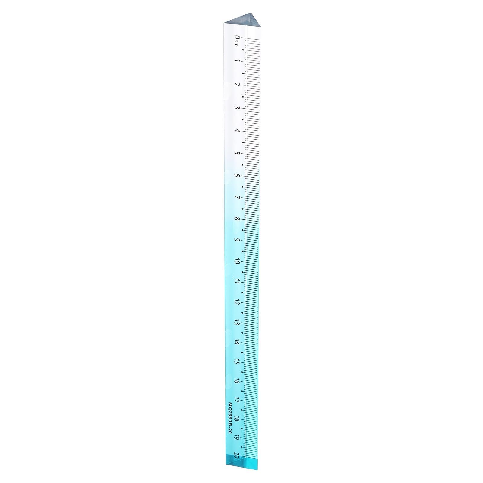 sourcing map Acrylic Clear Straight Rulers 20cm Metric Transparent Gradient Three-Dimensional Plastic Ruler Square Cube Measuring Tool for Classroom Office Home, Sky Blue