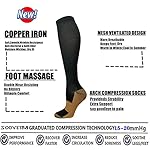 Sooverki Graduated Copper Compression Socks for Men & Women Circulation 8 Pairs 15-20mmHg - Best for Running Athletic Cycling - Image 3