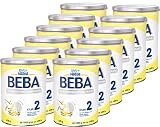Nestlé BEBA Frühgeborenennahrung Stufe 2, Spezialnahrung für Frühgeborene und untergewichtige Neugeborene, 12er Pack (12 x 400g)