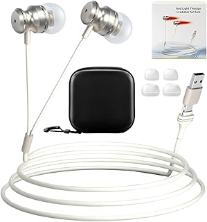 Tinnitus - Auriculares de diadema por infrarrojos, para nariz, orejas, cancelación de ruido para oídos, color blanco