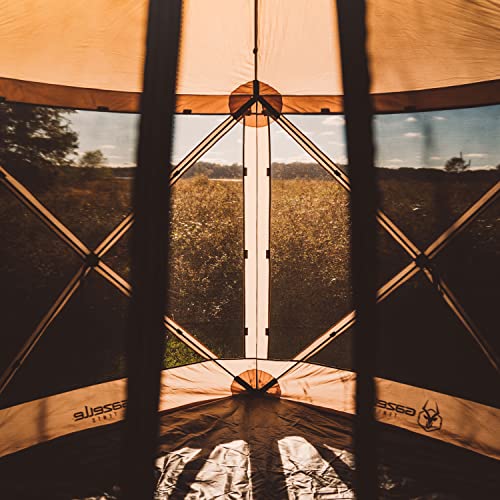 Gazelle Tents™ G5 5-Sided Portable Gazebo with TriTech Mesh, Pop-Up Hub Screen Tent, Waterproof, UV Resistant, 4-Person & Table, Desert Sand, 85" x 115" x 106", GK913, Includes 3 Pack of Wind Panels - Image 4