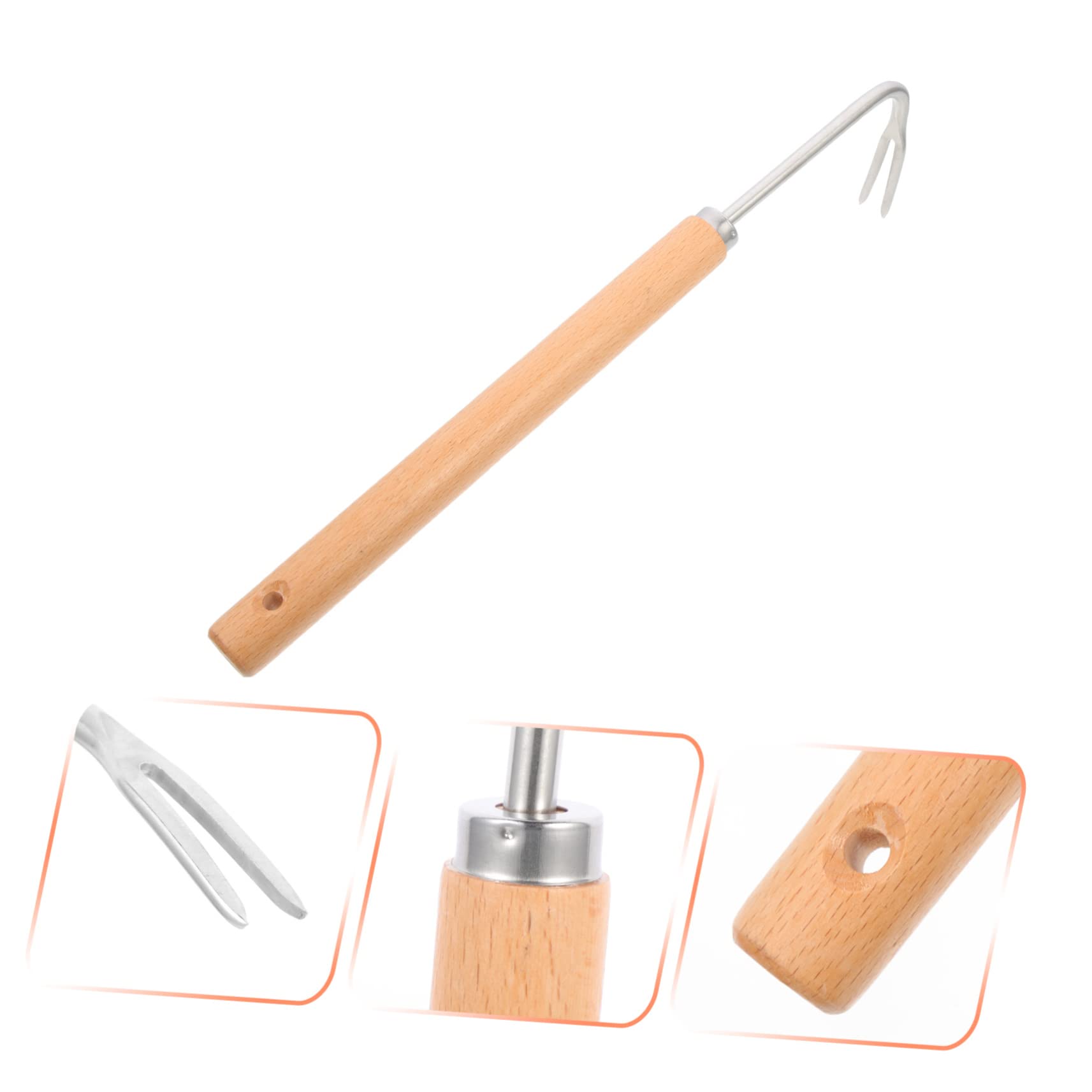 TOYANDONA 3 Stück Handwerkzeug für Garten Multifunktionaler Unkrautstecher mit Ergonomischem Buchenholzgriff für Entfernen von und Wurzeln Schwerem Boden