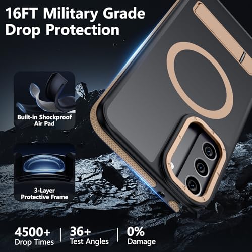 Coque Samsung S22 haut de gamme mate or désert antichoc militaire
