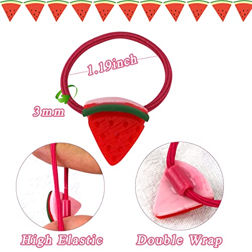 Girls Hair Ties Cute Fruit Hair Accessories Elastics Hair Bands Soft Rubber Bands Small Ponytail Holder Hair Ropes Cute Hair Ties No Damage For Toddler Infant Teens 10Pcs #TOP1