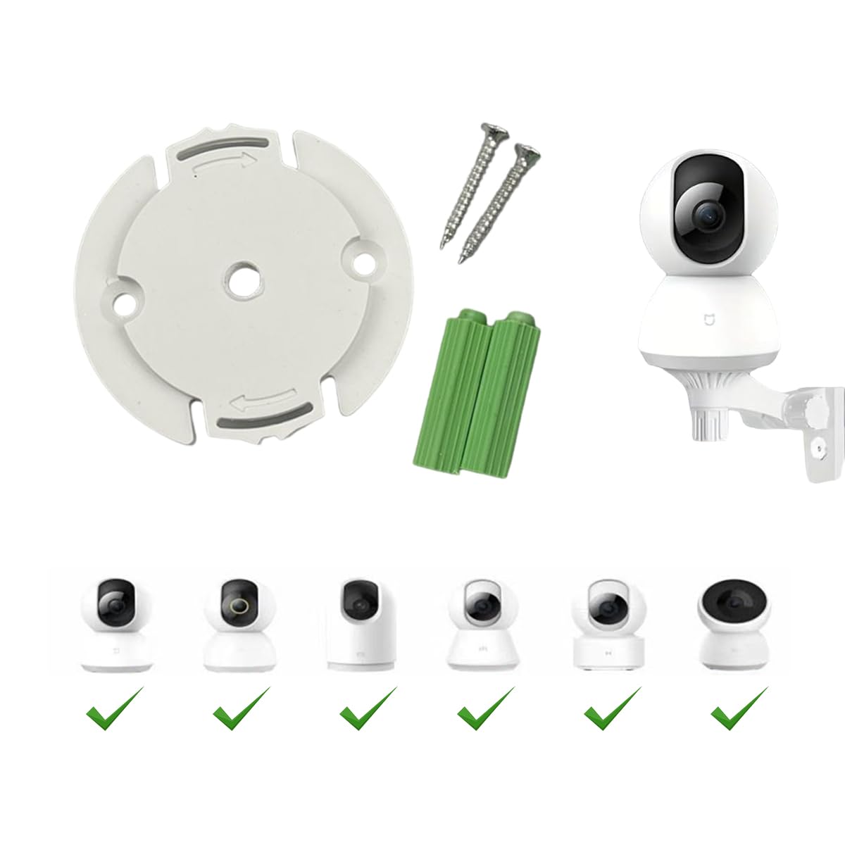 CCTV Camera Hoisting Head PTZ Version Base Plate Bracket for Xiaomi Smart Camera, Mi Security Dome Camera Wall Mount Bracket, Inverted Installation Stand Bracket (B0CXY1179K) Amazon Price History, Amazon Price Tracker