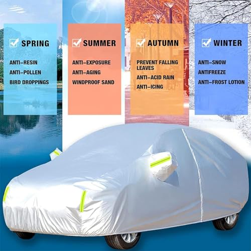 SCMDNOZ Car Cover for Aston Martin DB11 DB12 DB9 DBS DBX Rapide V12 V8 Vantage, Custom Full Car Cover Outdoor with Logo Emblem Sun Rain Snow Hail Protection, Car Accessories,Black - Image 4