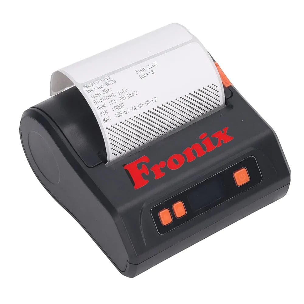 fronix mobile printer, portable thermal receipt printer, battery powered