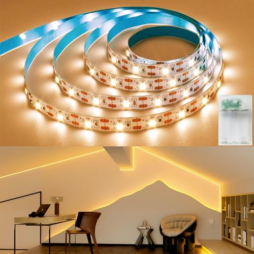 LakiHomi Tira LED con batería, 3 m, 90 ledes, blanco cálido, funciona con pilas, con temporizador, decoración de Navidad, iluminación de armario, dormitorio en casa, armarios, decoración de fiestas