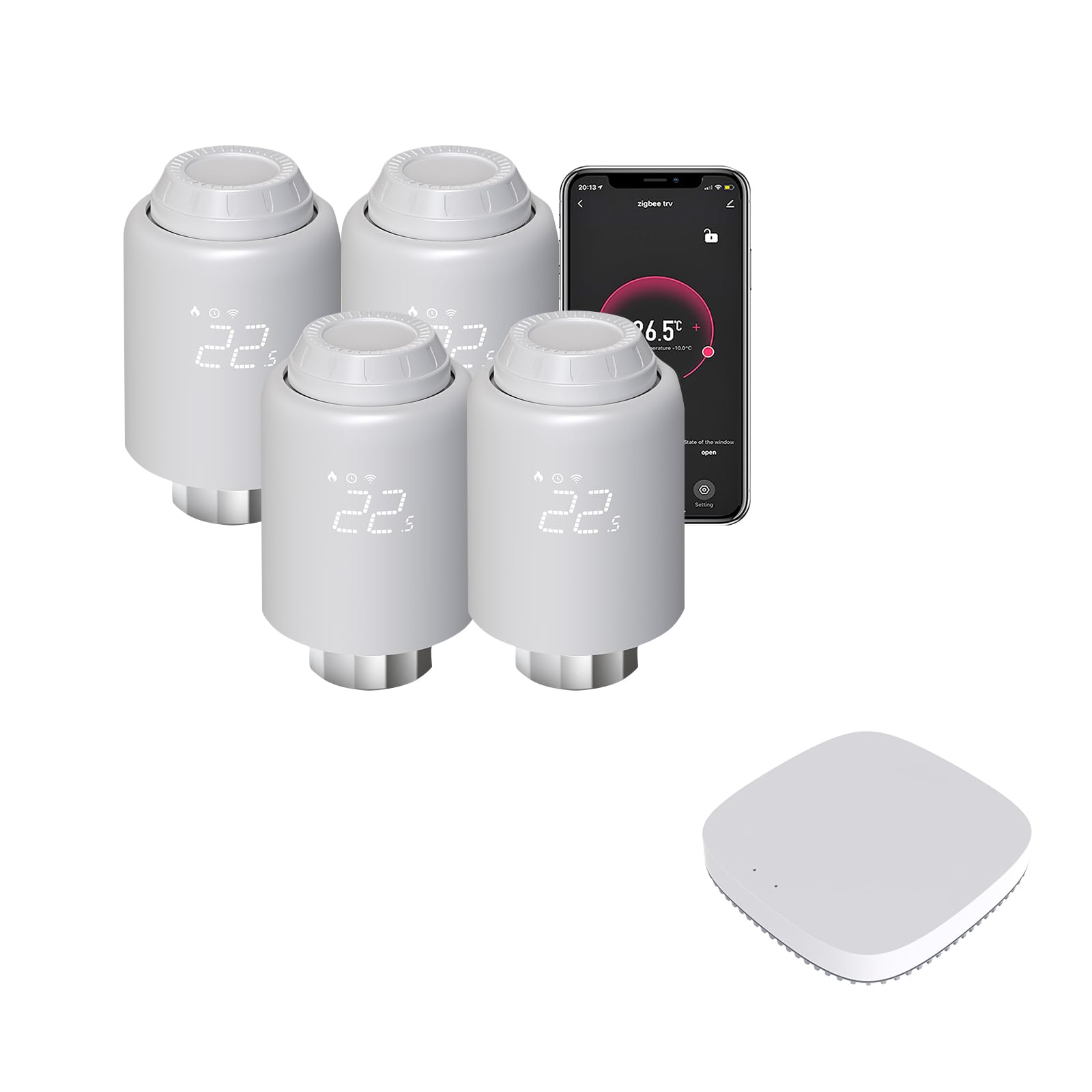 Smart Zigbee Valvola termostatica Raiator, termostato programmabile, controllo app Smart Life, controllo vocale, funziona con Alexa googlehome