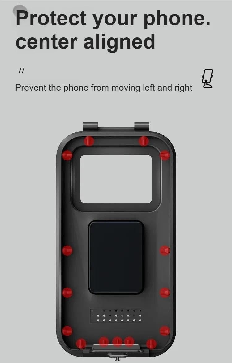 Support Téléphone Vélo Moto IP67 Étanche Design Double Tube ABS Anti-Buée Terrain Montagneux Fixation Sécurisée Stand