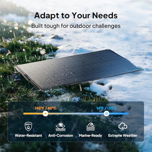 Image of BLUETTI 2 100W Flexible Solar Panels for RVSolar 48V System, 23.4% High Efficiency, 240 Bendable, IP67 Solar Panel for RVs, Camping, Marine, Curved Surfaces