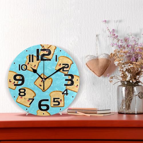 Reloj de pared redondo silencioso de 10 pulgadas miniatura 2