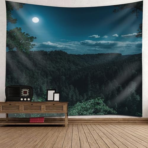 Tapisserie Decoration Murale Nature Forêt 210x140 Tenture Chambre