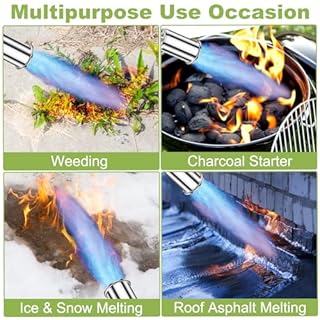 Propane Torch Weed Burner, 2,400,000 BTU High Output Weed Torch Flame Thrower, Weed Burner Torch for Propane Tank, Blow Torch for Weeding, Roofing(Fuel Not Included)