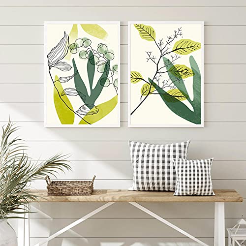 Peinture Minimale Toile Affiche Nature Botanique pour décoration murale maison