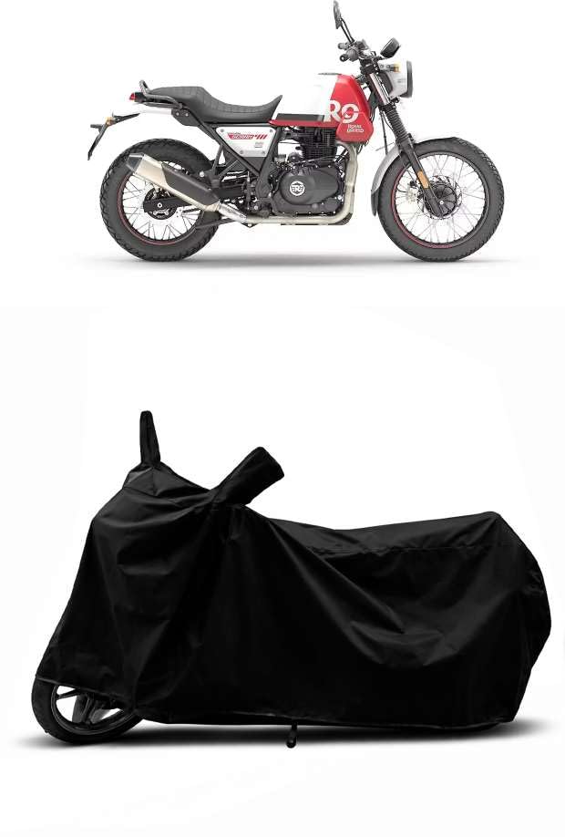 Image of Heavy Duty Waterproof Scooty & Bike Cover for Royal Enfeild Scram 411 - UV Resistant, Dustproof & Rain Protection, All-Weather Outdoor Cover for Bikes & Scooty with Buckle Straps