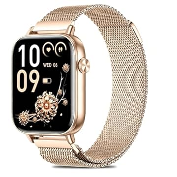 Relogio Smartwatch(Fazer/Atender Chamada), 1,8"Touchscreen Fitness Tracker com freqüência cardíaca Sanguíneo Monitor de sono compatível com iPhone e Android, Alexa Built-in, IP68 relógio impermeável