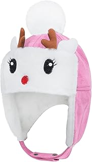 TINAYAUE Baby,Clothing,Baby Boys 0-24m,Accessories,Hats & Caps TINAYAUE Cute Baby Hats Winter Warm Plush Earflap Cap Cozy Beanie Hat Pompom Caps with Christmas Deer Ears Toddlers Ear Protection Snow Hat for Boys Girls 6 Months - 2 Years