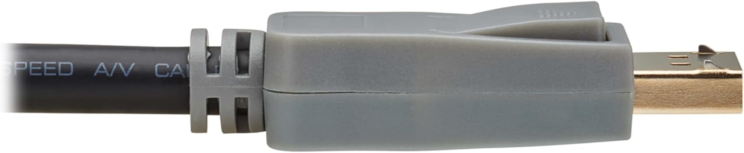 TRIPP LITE Eaton Series Long DisplayPort Cable, 50ft / 15.2m, 4K@60Hz, Latching Connectors, Display Port 1.2, DP to DP (M/M), HBR2, 4:4:4, HDCP 2.2, Bidirectional, Gold-Plated Plugs (P580-050-4K6)