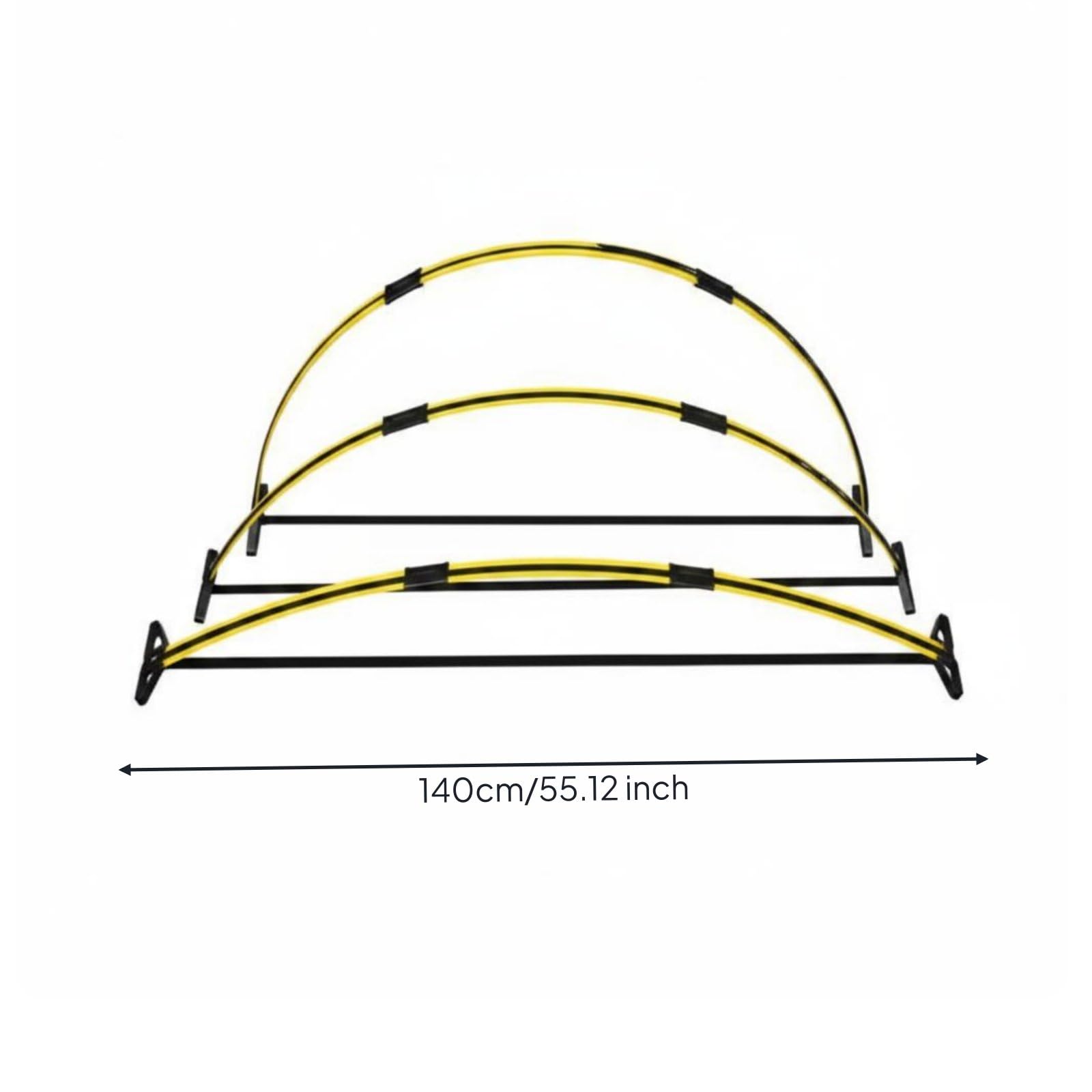 Baoblaze Ostacolo Sportivo Regolabile con Ribalta, Kit Ostacoli Avanzato 3 Sezioni/3 Pezzi, Altezza Regolabile 25-54 Cm, 140x22x1.5 Cm