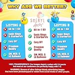 ALL-IN-1 Hedgehog Balloon Arch Kit with BONUS Rings & Starburst Balloons - Red Blue Yellow Balloons Garland for Cartoon Hedgehog Birthday Party Decorations & Party Supplies - Somic Party Decorations S - Image 3