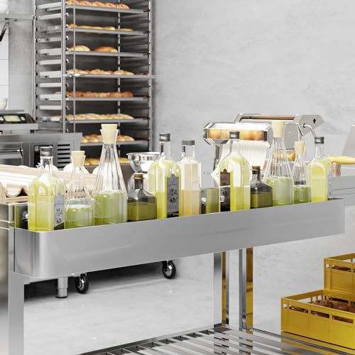 Image of AmGood 42 in. Single Tier Stainless Steel Speed Rail Rack - 18 Gauge NSF Liquor Bottle Organizer for Bars, Restaurants & Home Bars