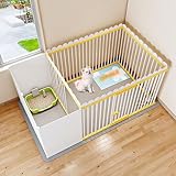 Robuste et sûr : la clôture pour animaux de compagnie est constituée d'un cadre métallique robuste, avec des connecteurs pour compléter la connexion.Grâce à un portail, il est pratique pour les petits animaux d'entrer et de sortir de l'enceinte.