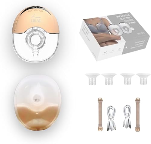 Miniatura 9 de Likac - Extractor de leche manos libres portátil y recargable, 4 modos y 12 niveles de intensidad, bomba de lactancia discreta para madres posparto