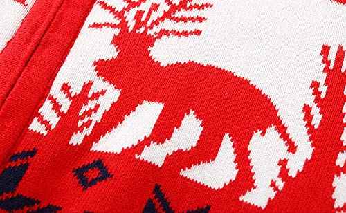 Mud Kingdom Little Boy Cardigan Sweater Zip Up Reindeer Christmas4