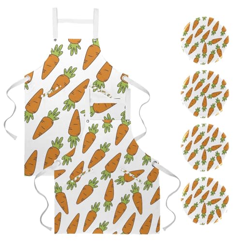 Tablier de cuisine lot de 2 réglable avec broches pour nettoyage et restaurant