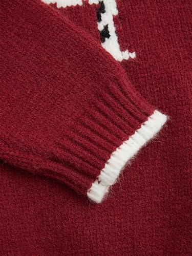 Image of CIDER Women's Fall Sweaters Long Sleeve Cute Sweaters Bear Graphic Crewneck Soft Knit Casual Cropped Pullover