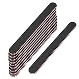 EuBeCos 10 x PREMIUM Profi Nagel Feilen Schwarz Gerade Körnung 100/180 MADE IN GERMANY