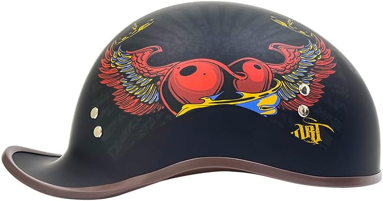 Miniatura 2 de Casco de motocicleta de cara abierta, gorra de béisbol retro, medios cascos para mujeres y hombres, para scooter, ciclomotor, gorra Street Cruiser