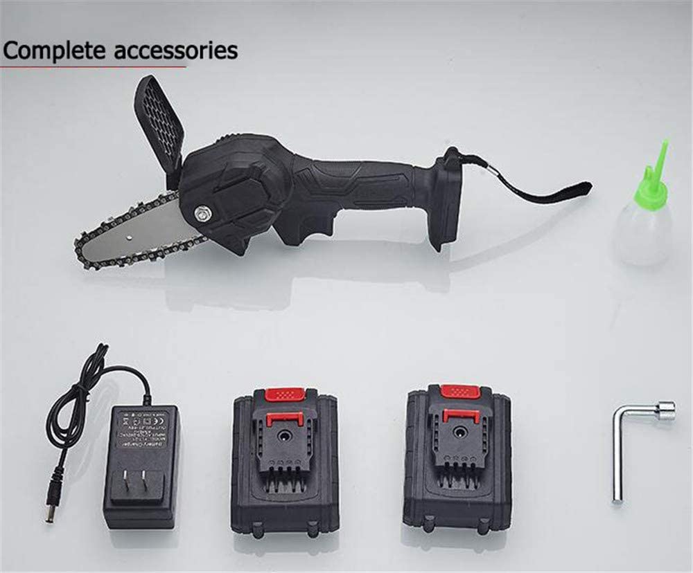 Mini Chainsaw Akumulatorowa, bezprzewodowa ręczna piła łańcuchowa z 2 akumulatorami, przenośna ręczna piła elektryczna 24 V do przycinania gałęzi drzew i cięcia drewna