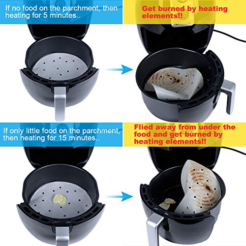 By Kitchen B07L891WQW Perforated Parchment Paper, Set Of 100, 8 Inch Liner/Bamboo Steamer Paper/ Parchment Paper thumb #4