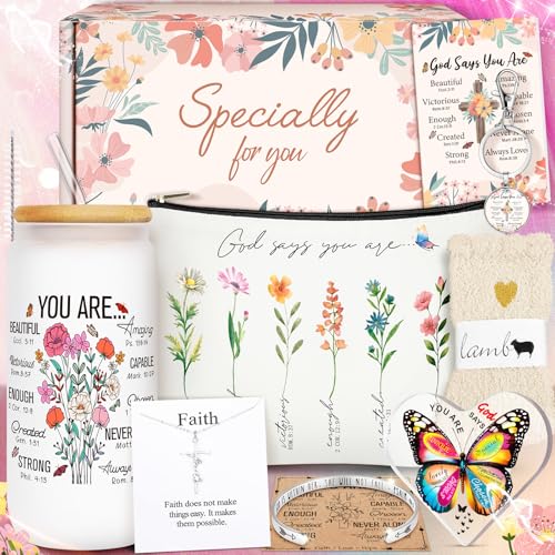12PCS Christian Gifts for Women Faith,Inspirational Gifts for Women,Christian Birthday Gifts,Spiritual Religious Gifts, Get Well Soon Gifts for Mom,Friends,Sister,Wife,Girlfriends