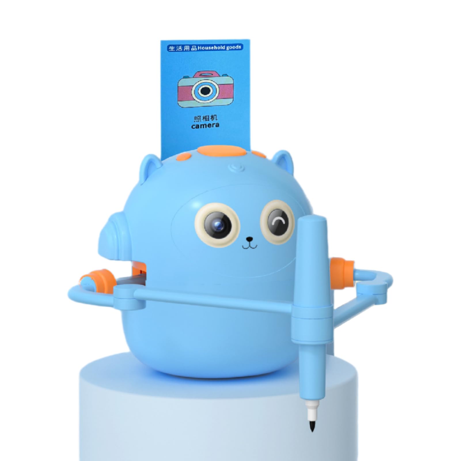 Tangxi Robot da Disegno Intelligente per Bambini, Robot da Disegno Educativo Interattivo con 100 Carte e 2 Penne, Giocattolo di Pittura Educativa Montessori con Interazione Vocale