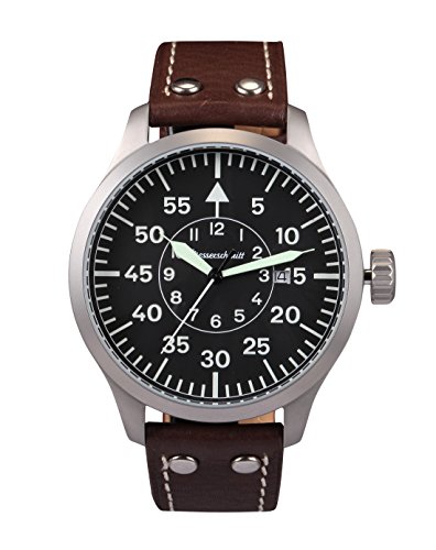 Messerschmitt ME-47XL - Reloj para Hombres, Correa de Cuero