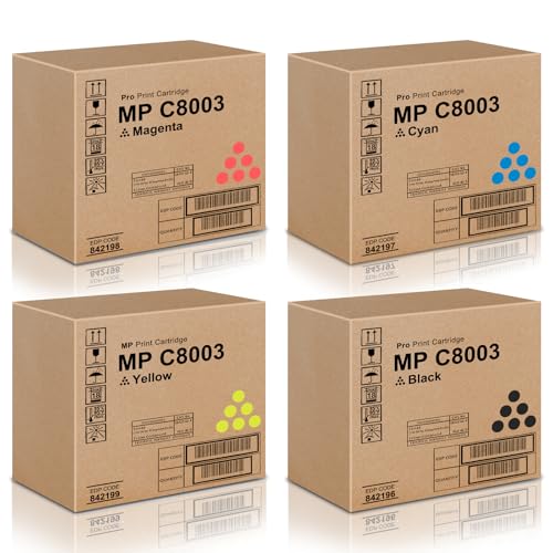 Toner MP C8003 reconditionné haute capacité pour imprimantes Ricoh MP C6503 et Savin 8003