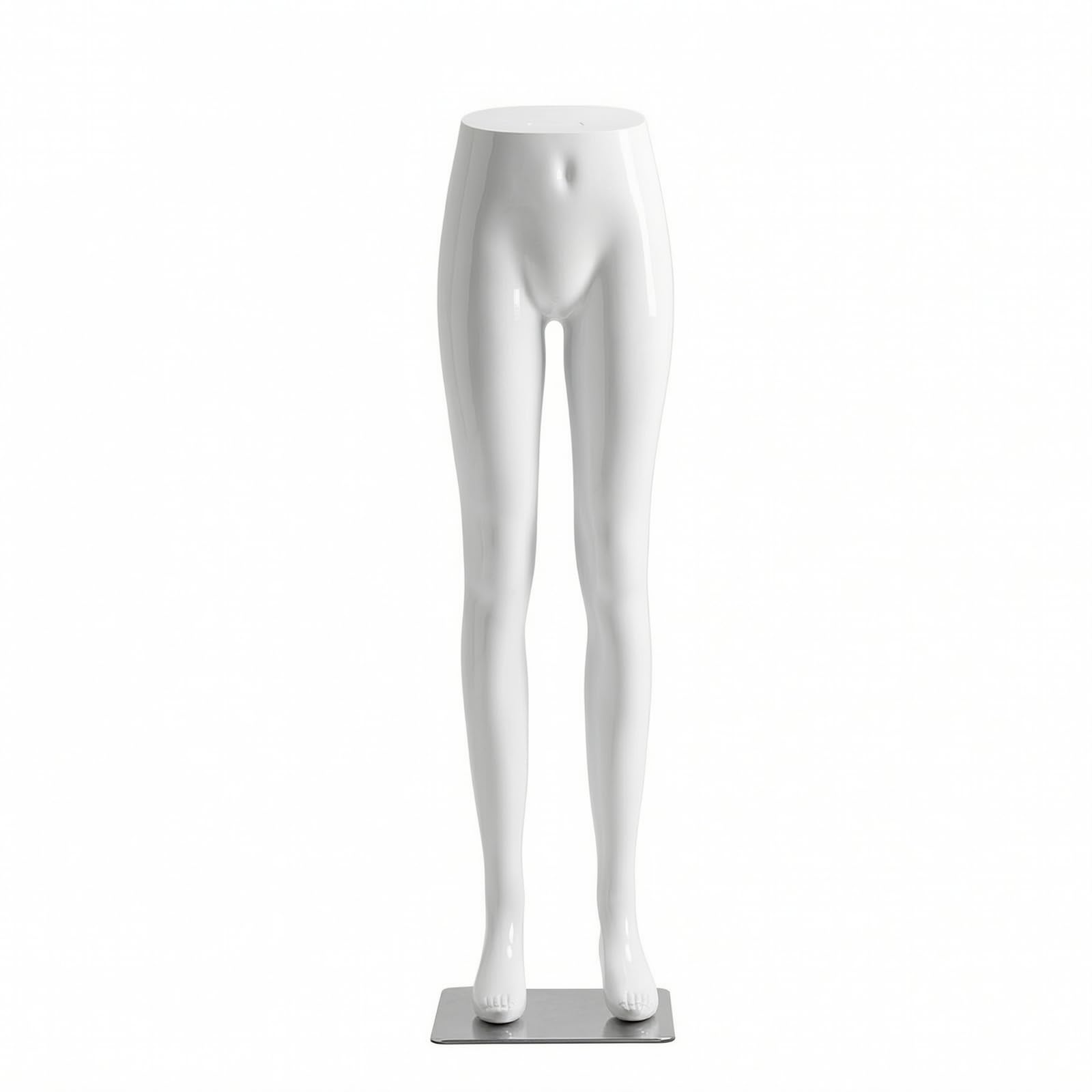 Colcolo Weibliche Beinpuppe Halbkörper , WT01 Weiblich Glänzend Weiß , Beinmodell, Höhe 110 cm, Taillenumfang 67 cm, Hüftumfang 85 cm, Oberschenkelumfang 50 cm