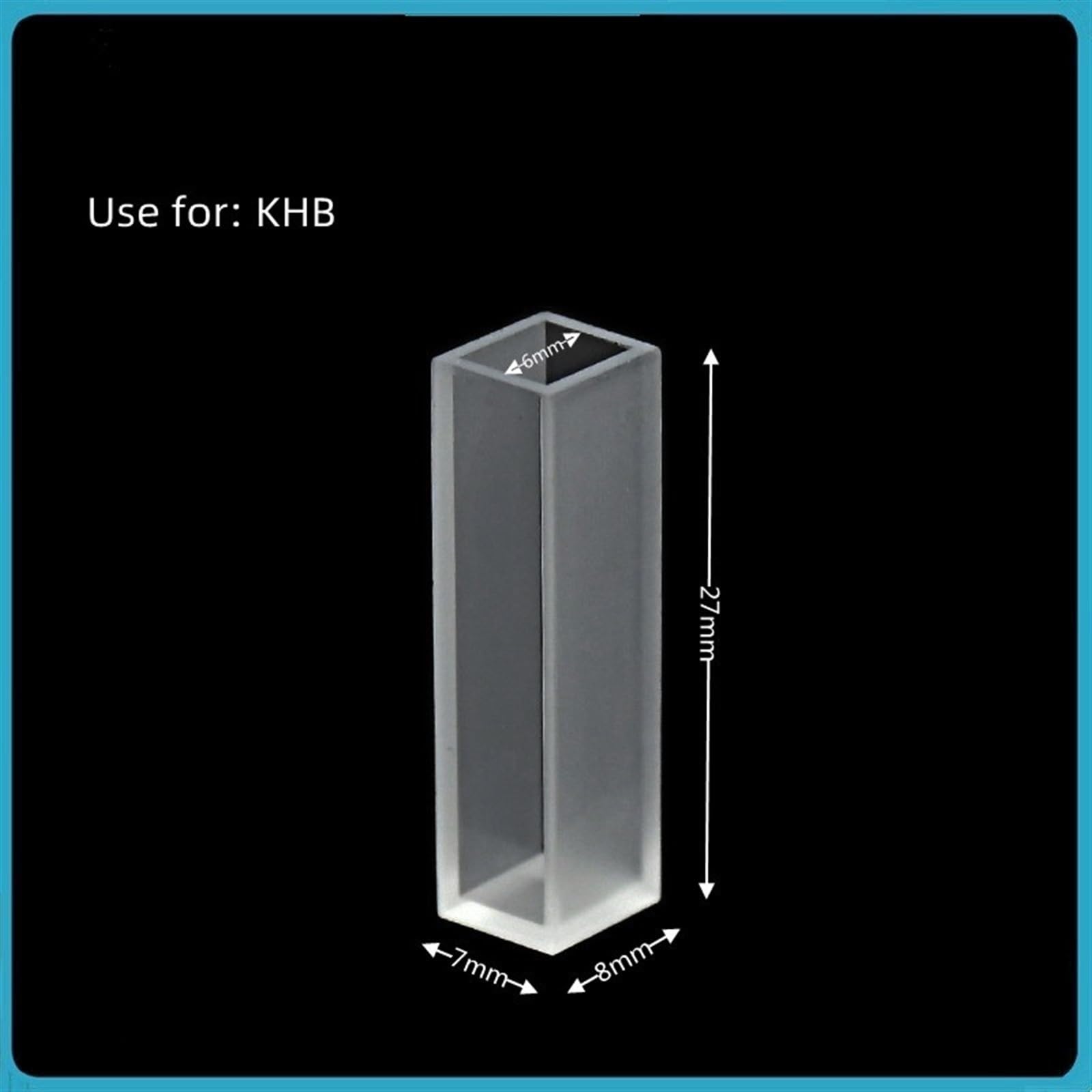 Analizador bioquímico cubeta instrumento automático taza de reacción celda absorción cuarzo 7 * 8 * 27mm uso for KHB 1/PK