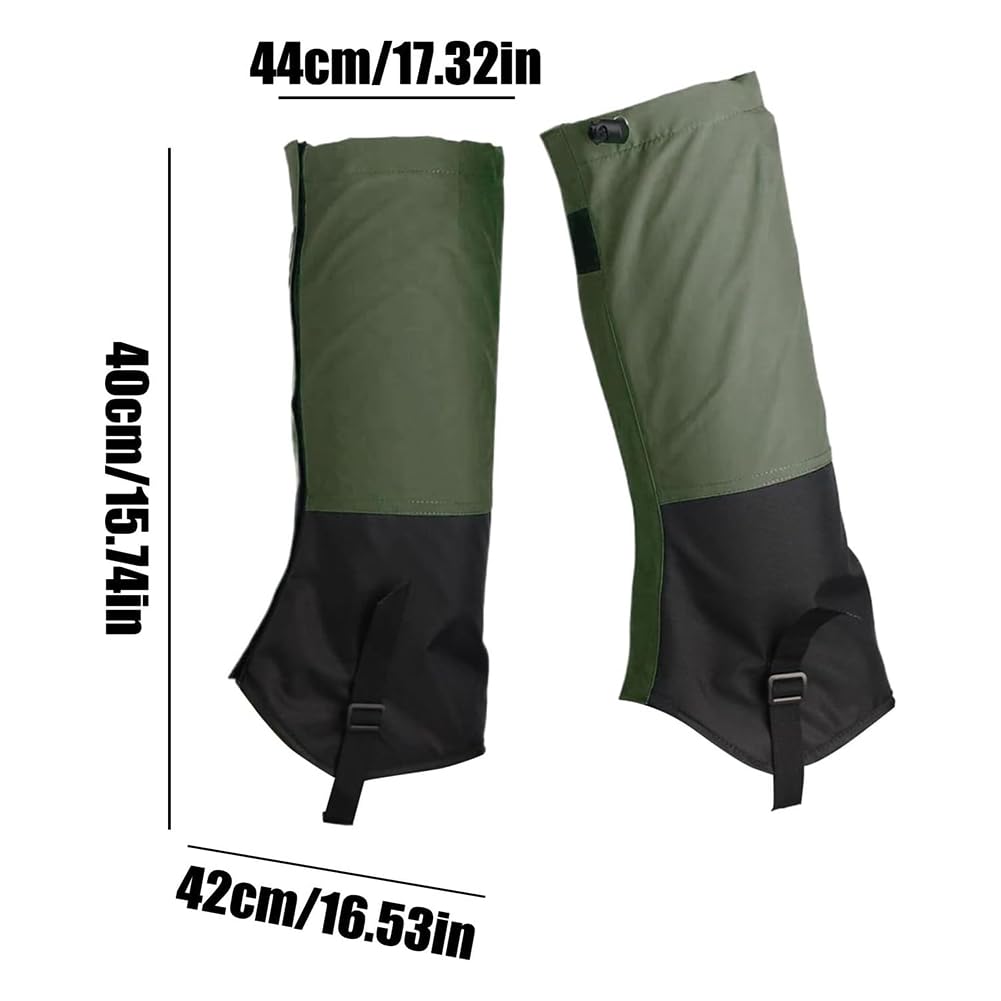 de Senderismo con Polainas Impermeables, Polainas Anti Serpientes Ajustables, Envolturas para Piernas, Protección Mordeduras de Serpiente, Cubiertas para Botas de Nieve y Senderism