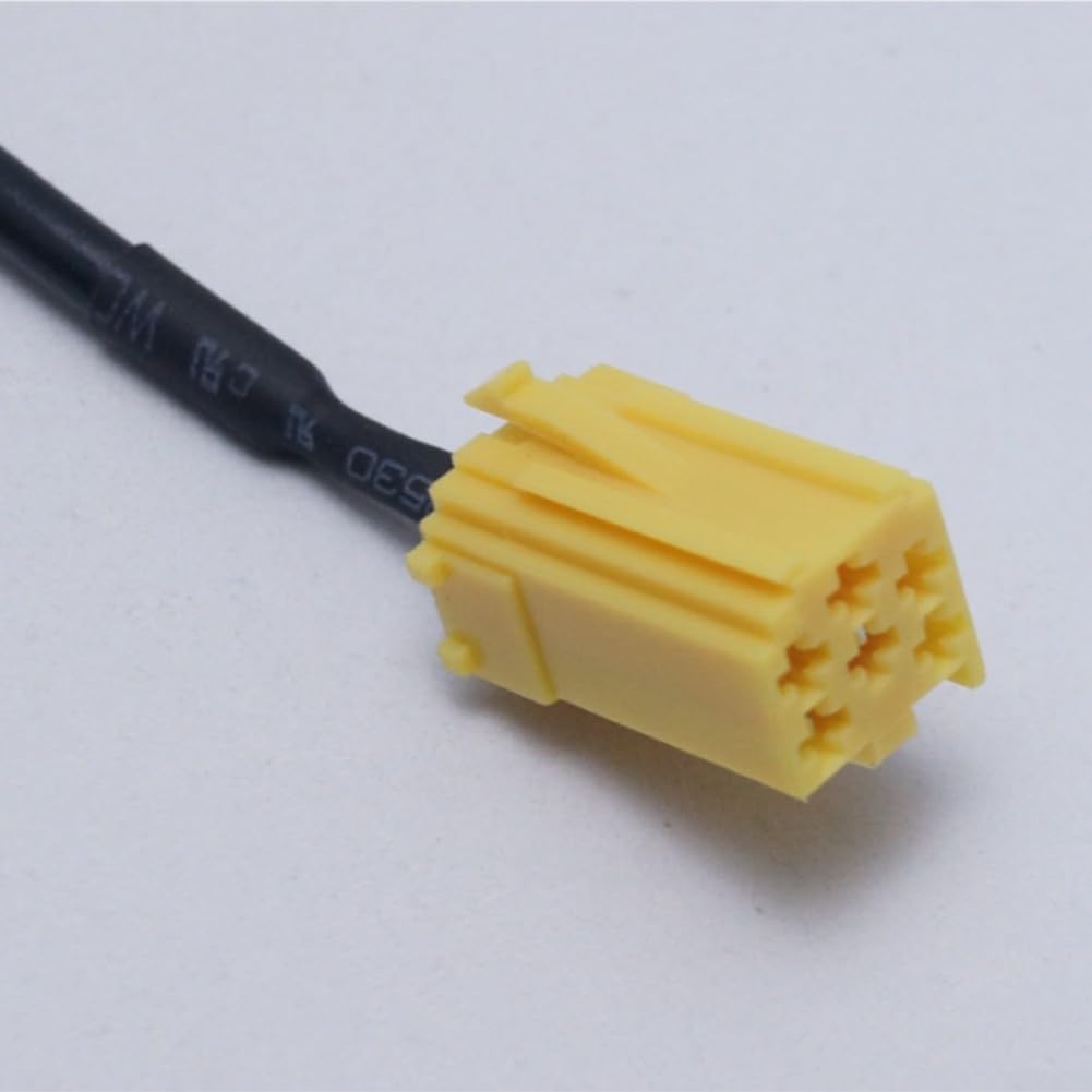 Cavo di ingresso audio AUX compatibile con modelli Fiat e Alfa Romeo con jack da 3,5 mm e interfaccia pannello posteriore radio a 6 pin