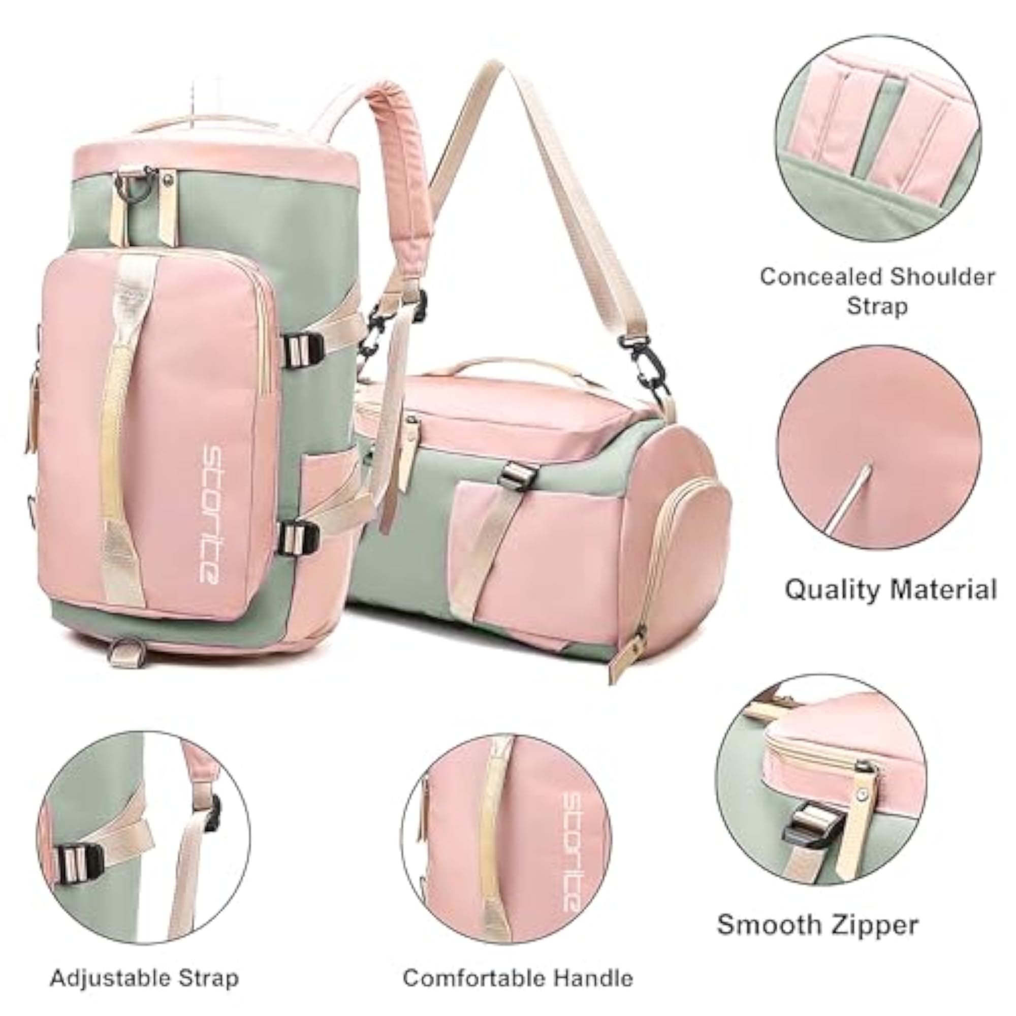 Nylon 25Cm Small Waterproof Duffle Bag for Women