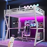 Bureau Multifonctionnel Spacieux: Grand plateau bureau intégré parfait pour étudier, travailler, ou utiliser ordinateur portable et appareils électroniques, optimisant l'espace.