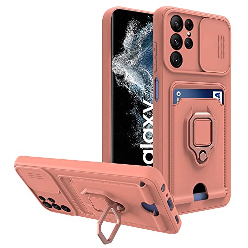 Coque silicone rose Samsung A13 5G évitez les rayures d'appareil photo avec le cache slide