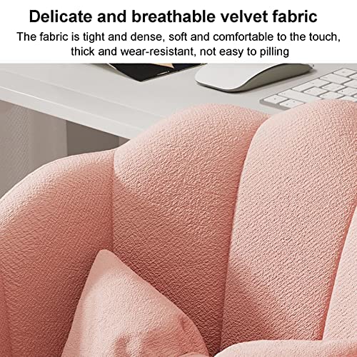 Chaise d'ordinateur chic avec assise rembourrée en velours