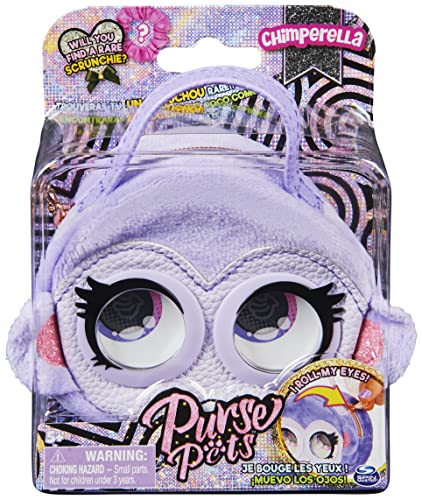 Purse Pets Micros, Chimperella Monkey Stylish Small Purse with Eye Roll Feature, Kids’ Toys for Girls Aged 5 and Above