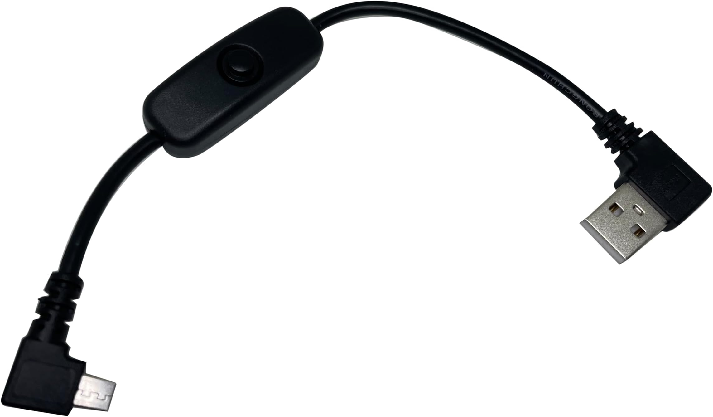 Stratux Elbow Power Cable with On-Off Button for Raspberry Pi Micro USB